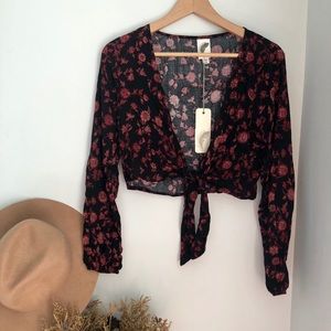 Don't Ask Amanda Mayflower Tie Top